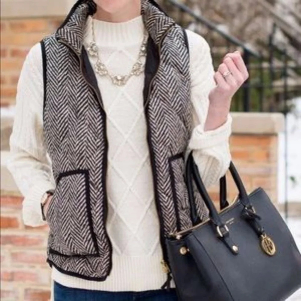 J. Crew Herringbone Excursion Vest XS